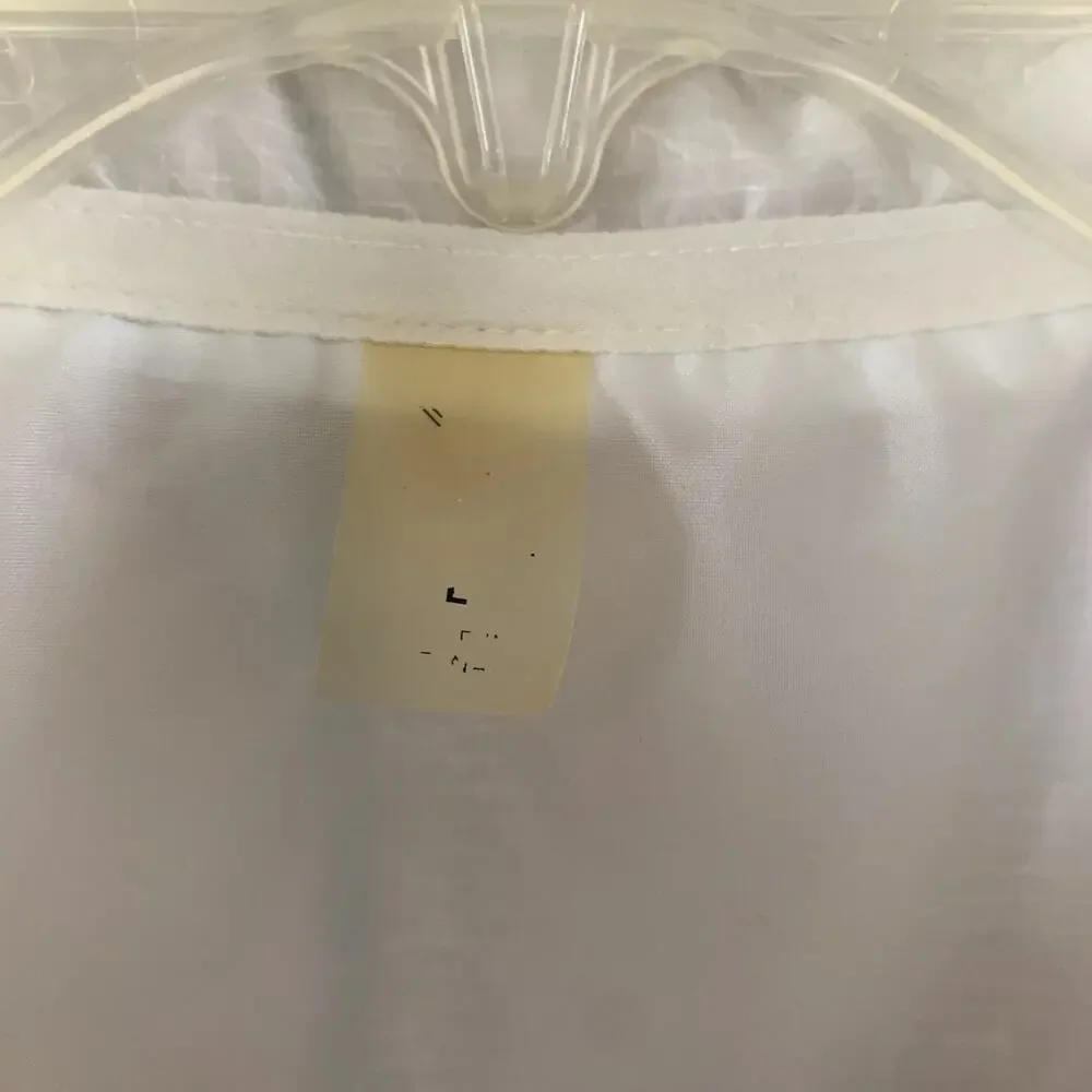 White Windbreaker Imprint Fabric Women's Size L? - Picture 2 of 8